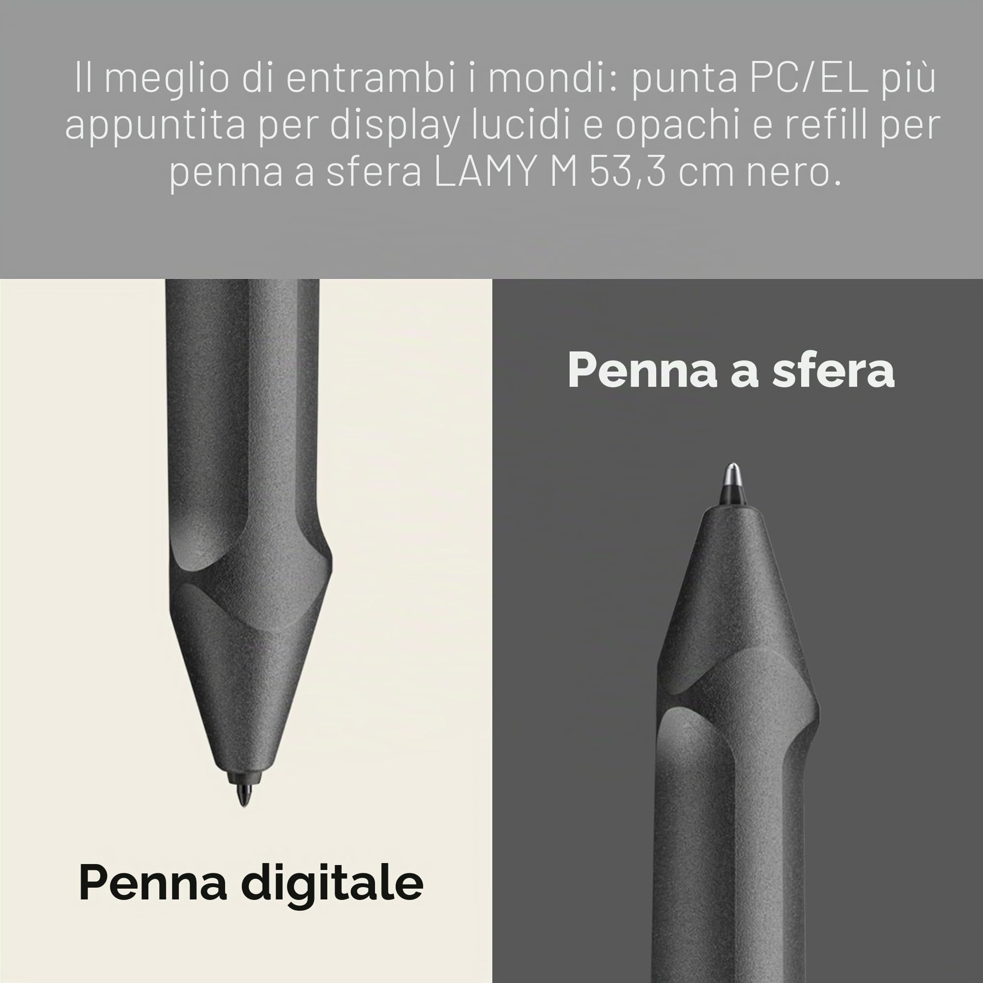 Lamy safari twin pen EMR all black (punta POM) - penna stilo 2 in 1 per molti dispositivi Android e biro in uno - con impugnatura ergonomica - per scrivere e disegnare su supporti digitali e carta