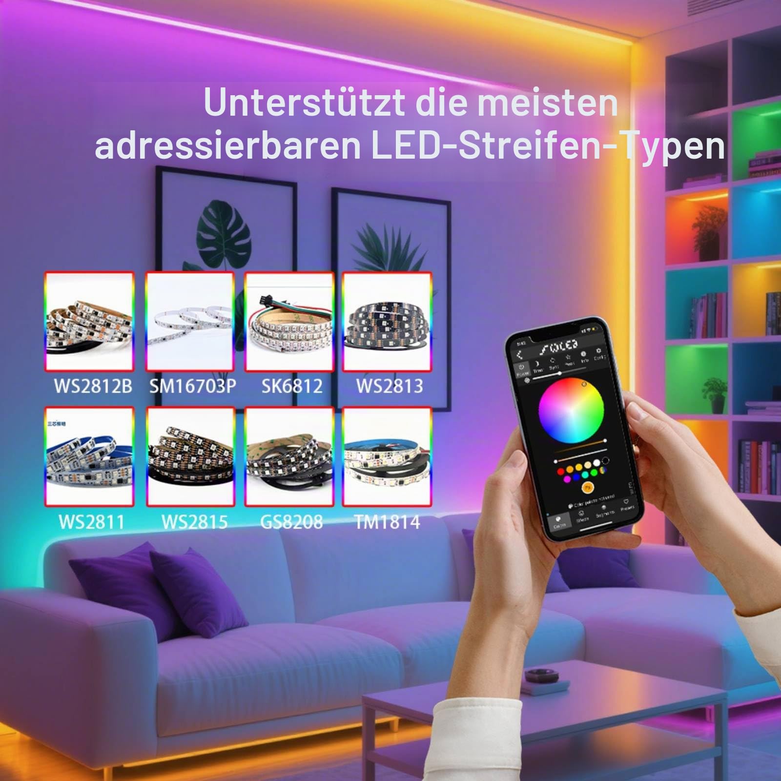 GLEDOPTO LED-Controller WiFi 4 Wege ESP32 WLED - Kompatibel mit Alexa/Google Home - für RGB LED-Streifen 5-24V - Max 15A - GL-C-017WL-D (1 Stück)
