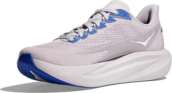 Amazon | HOKA メンズ マッハ7, アッシュグレー/コバルトブルー, 12