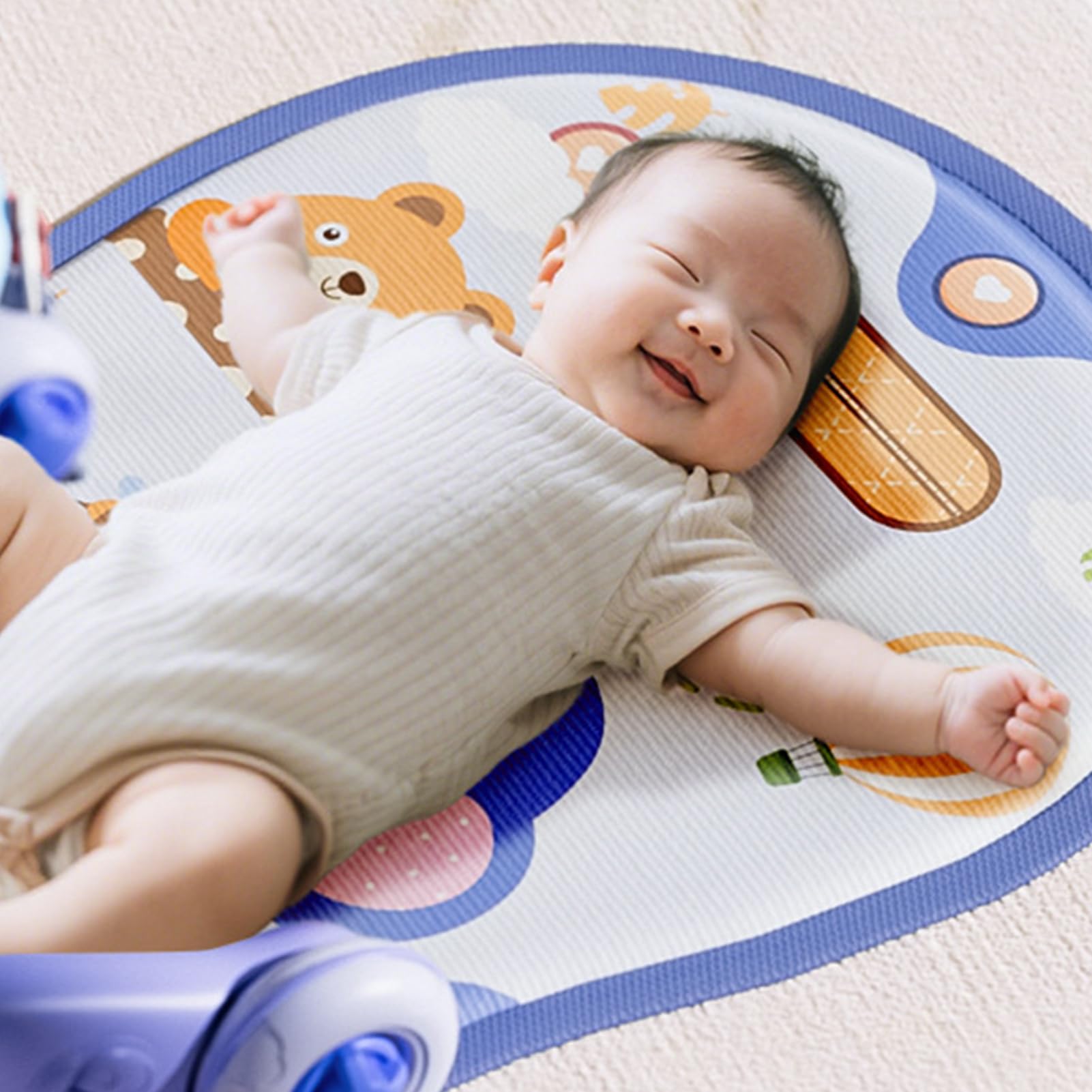 Alfombra para Bebé En Suelo - Alfombra Musical Sensorial Con Texturas | Alfombra Antideslizante Desarrollo Motriz Fino, Juguetes Interactivos para Guardería Y Hogar Infantil Estera