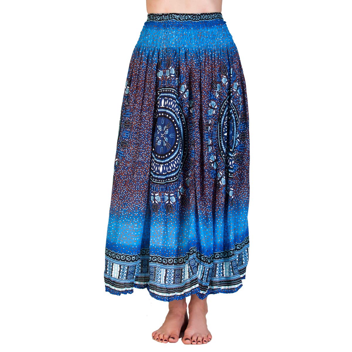 Panasiam Women's Maoi Blue Summerskirt, Maoi In Blue, Unisize