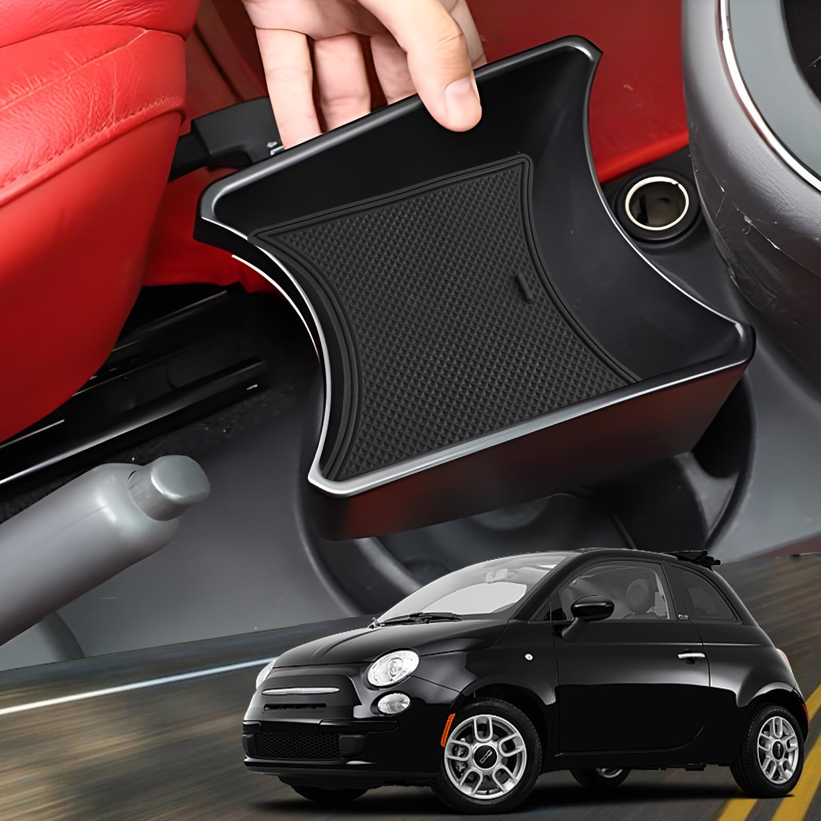 Yee Pin Car Console Storage Box For Fiat 500 Accessories | Desertcart  Seychelles, image size:1600x1600