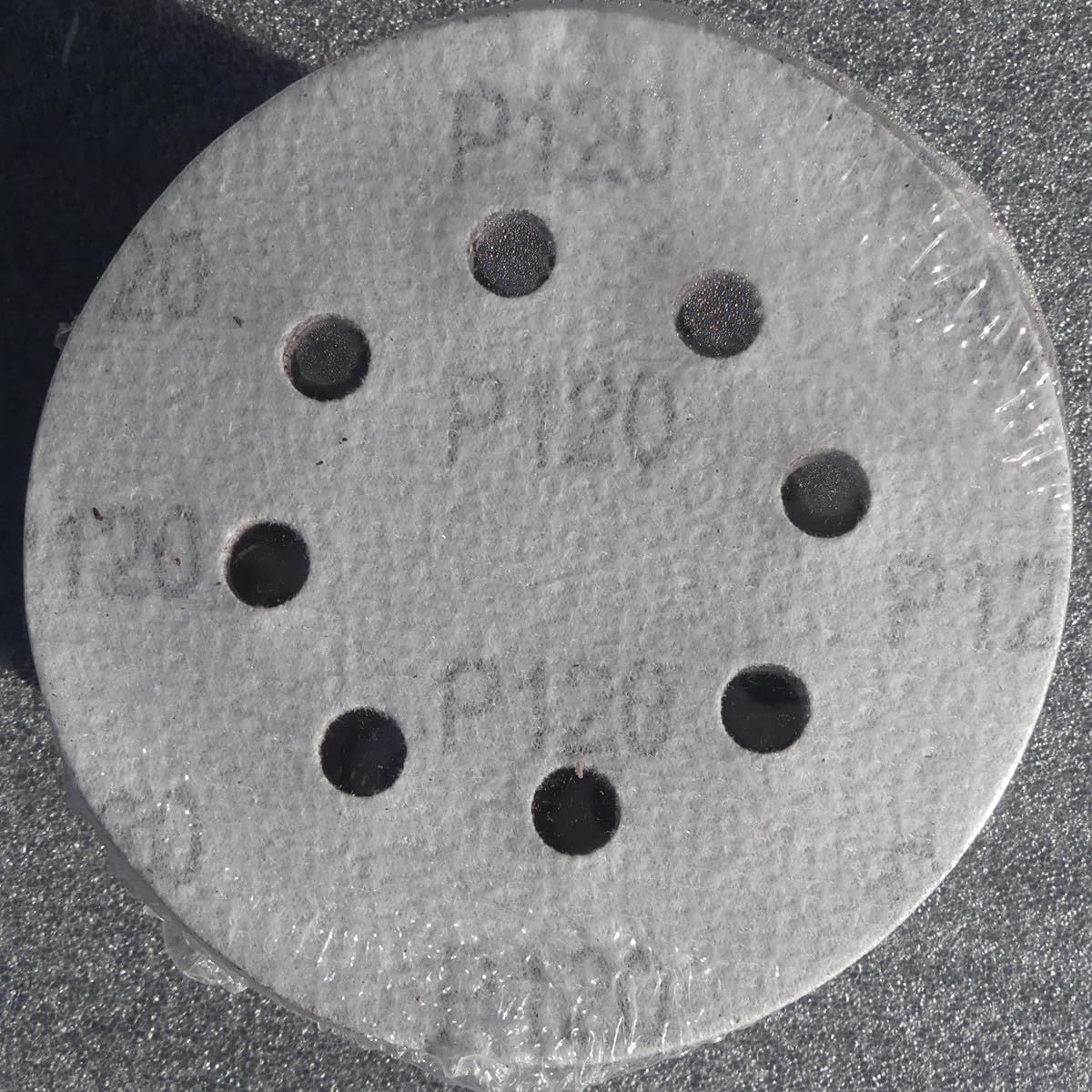 100 discos abrasivos de 125 mm de diámetro, con 8 orificios, grano P120, lijadora excéntrica de cuello largo, lijadora orbital de Bohrfux.