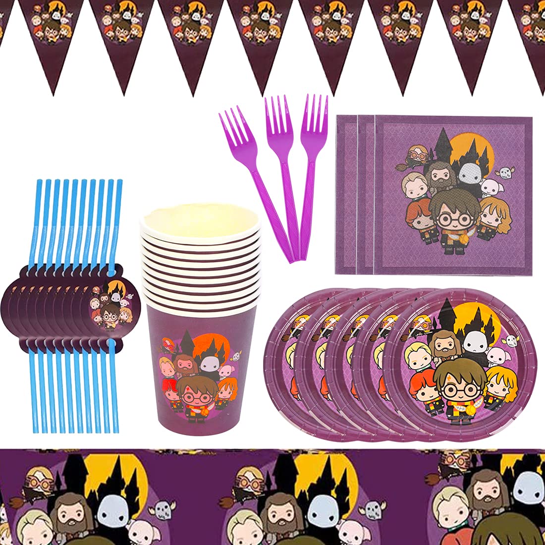 Buy 62 Piece Harry Potter Party Supplies Decoration Set SILINMagical