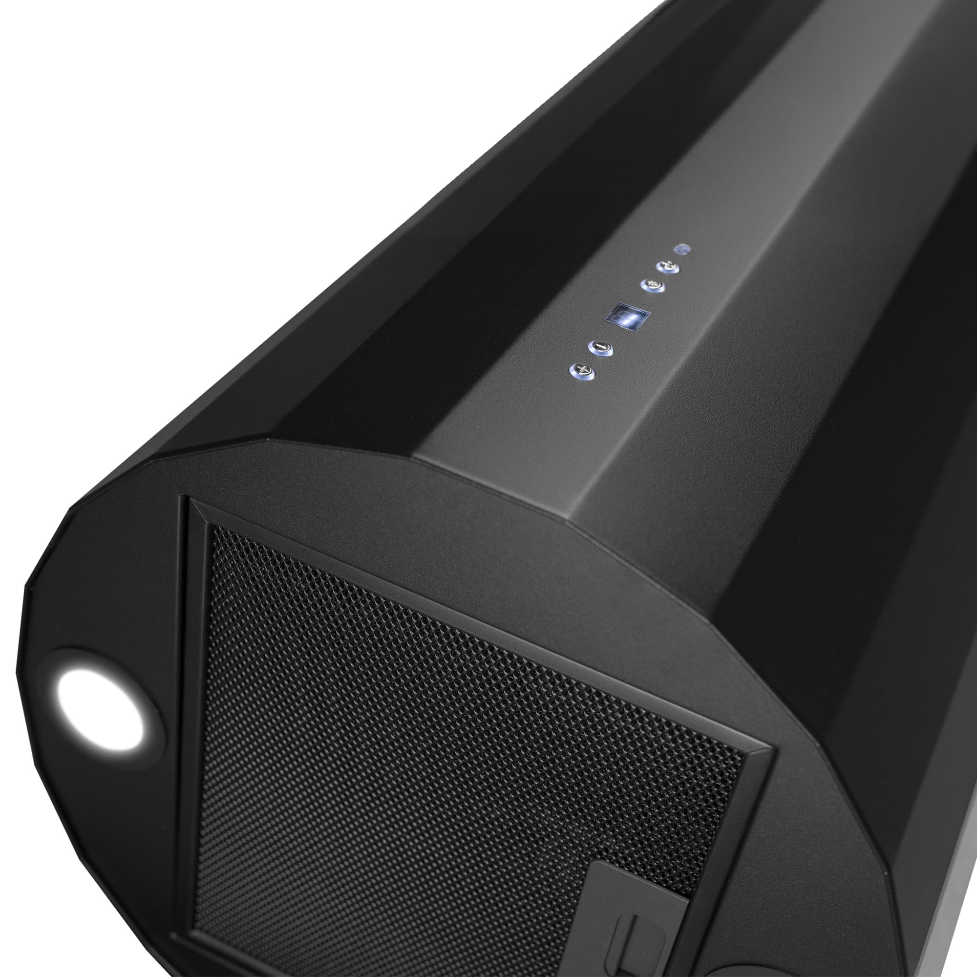 Gurari Inselhaube 40 cm GCH P 891 BL Diamond Dunstabzugshaube Schwarz Matt 850 m³/h BLDC Motor A++ Energieeffizienz