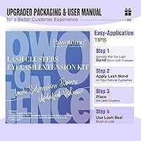 Vista 7 de Pawotence Kit de extensiones de pestañas individuales 40D 50D, kit de extensiones de pestañas de 0.315-0.630 pulgadas con unión y sello de pestañas