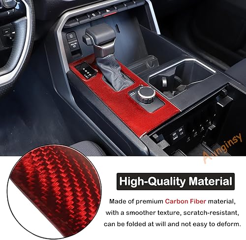 Vista 18 de Aunginsy Cubierta de panel de palanca de cambios de control central, compatible con Toyota Tundra/Sequoia 2022-2024, consola de palanca de cambios