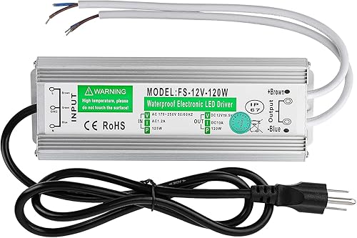 SUPERNIGHT DC 12V 30W controlador de fuente de alimentación impermeable AC 110-260V a DC 12 voltios 2.5A adaptador de voltaje constante