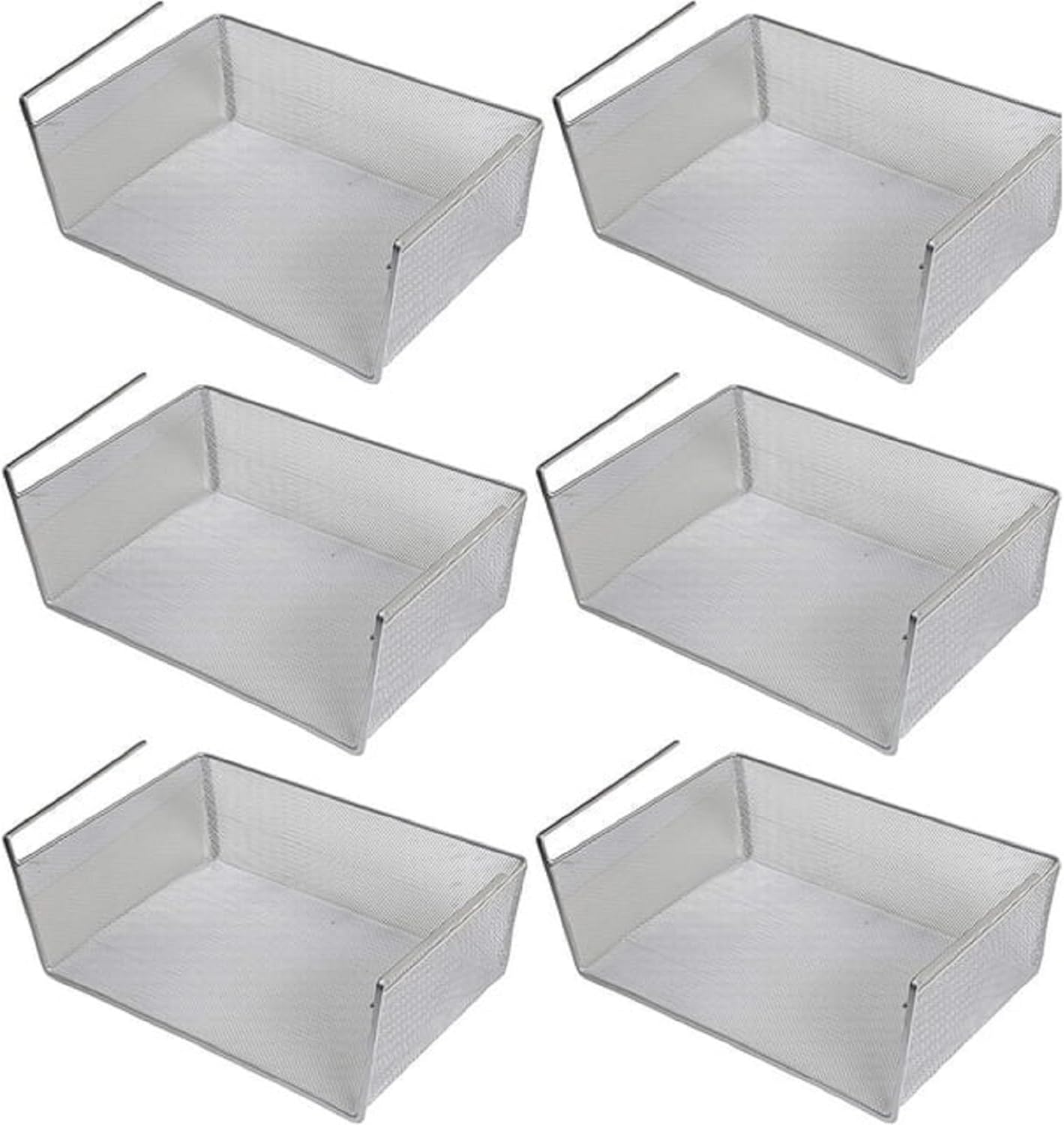 YBM Home Under Shelf Basket (2-Pack) Mesh Stainless Steel Storage Under Cabinet Hanging Basket Rack Maximize Space in Cabinets, Pantry Room, Bathroom, Laundry Room, and More, 1131