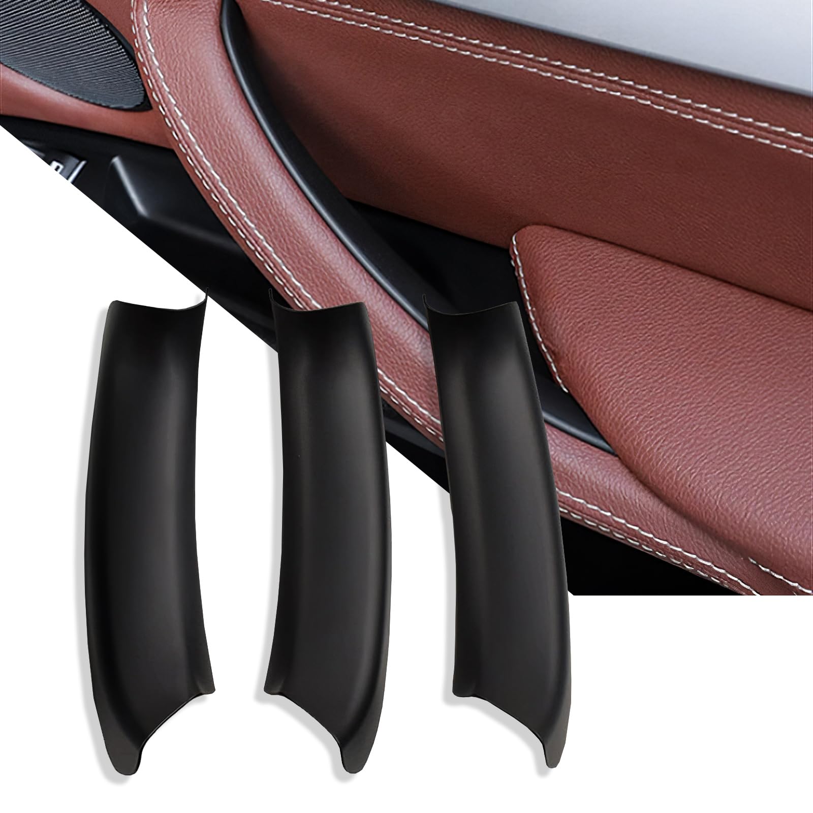 Housses de poignée de porte haut de gamme pour habitacle BMW X4 F26 noir