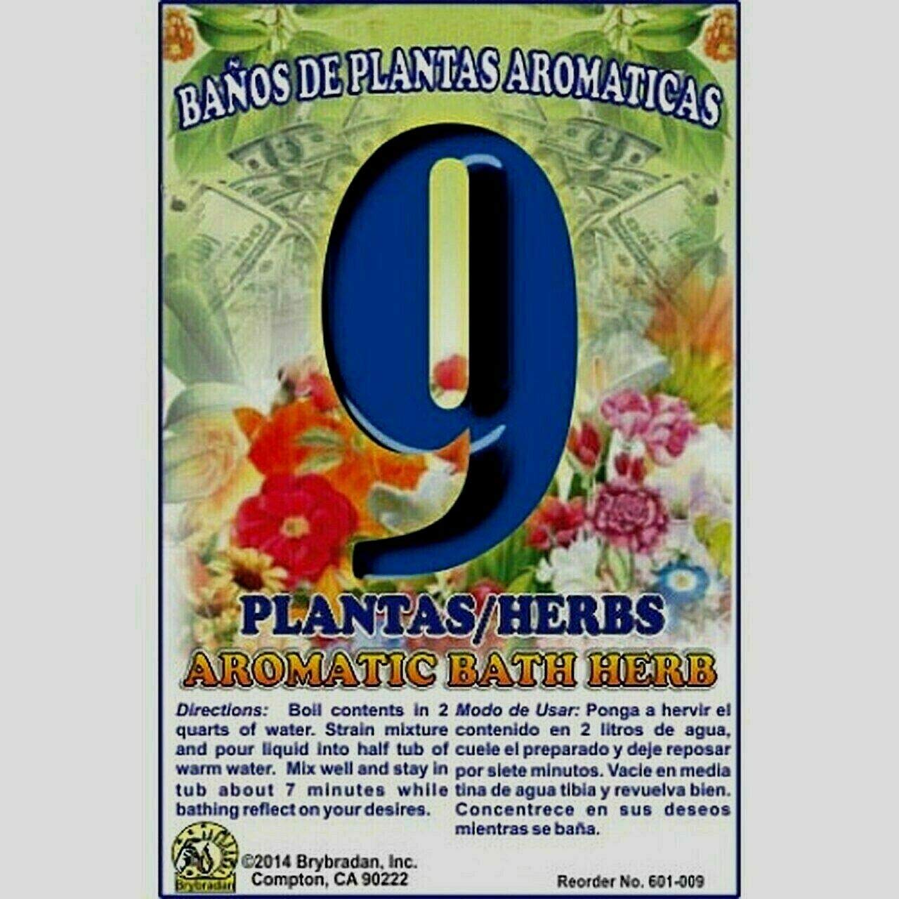 6 PCS Aromatic Soothing Herbal Bath 9 Herbs 9 PLANTAS BANO DE PLANTAS AROMATICAS - Made in USA - 1 OZ