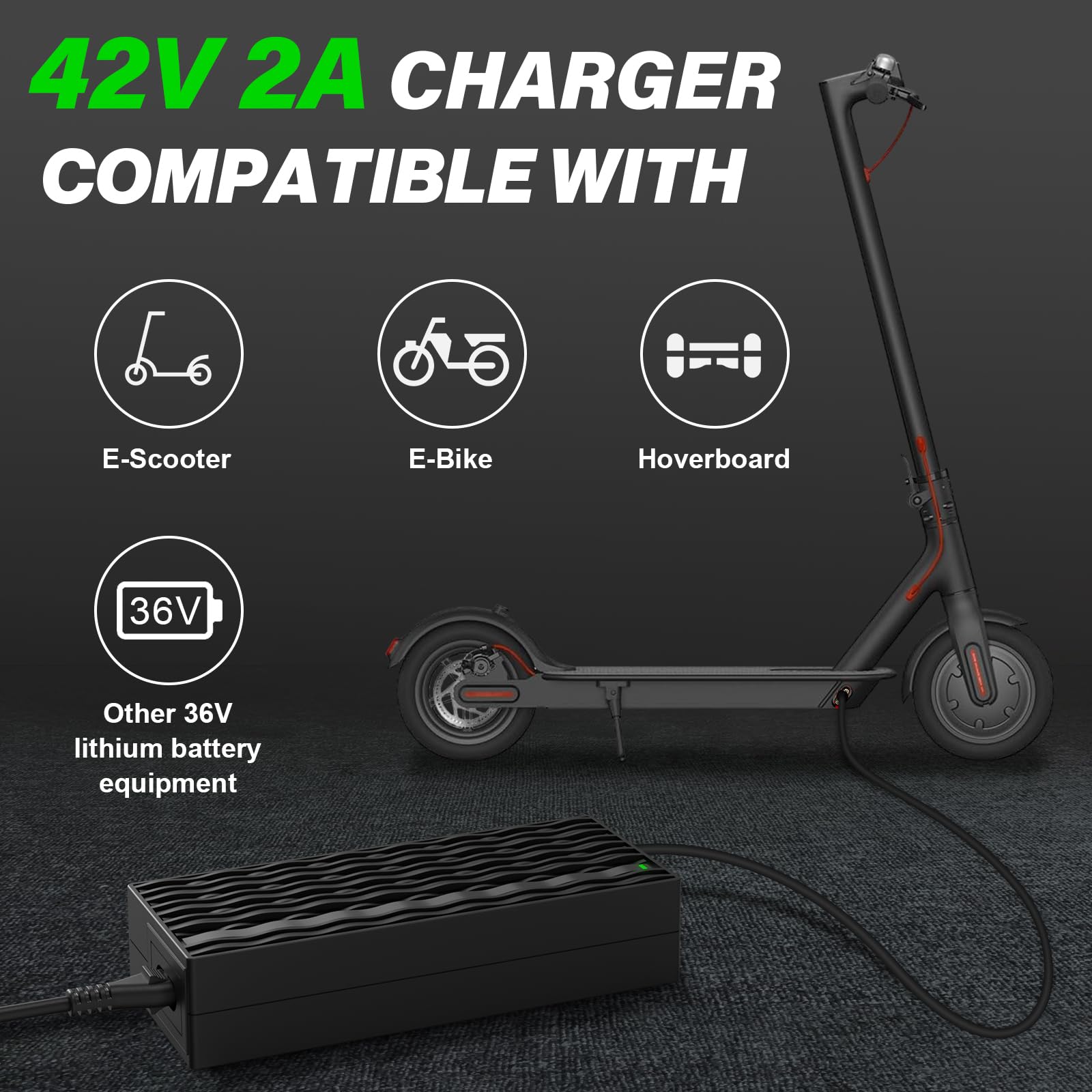 Chargeur de Scooter électrique 42V 2a, adaptateur de batterie pour Xiaomi Mijia M365 Ninebot Es1 Es2, accessoires de Scooter électrique  18