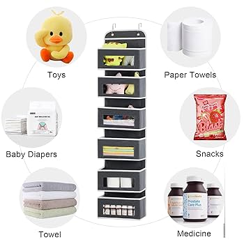 YOUDENOVA Over Door Storage Organizer With 6 Clear Window