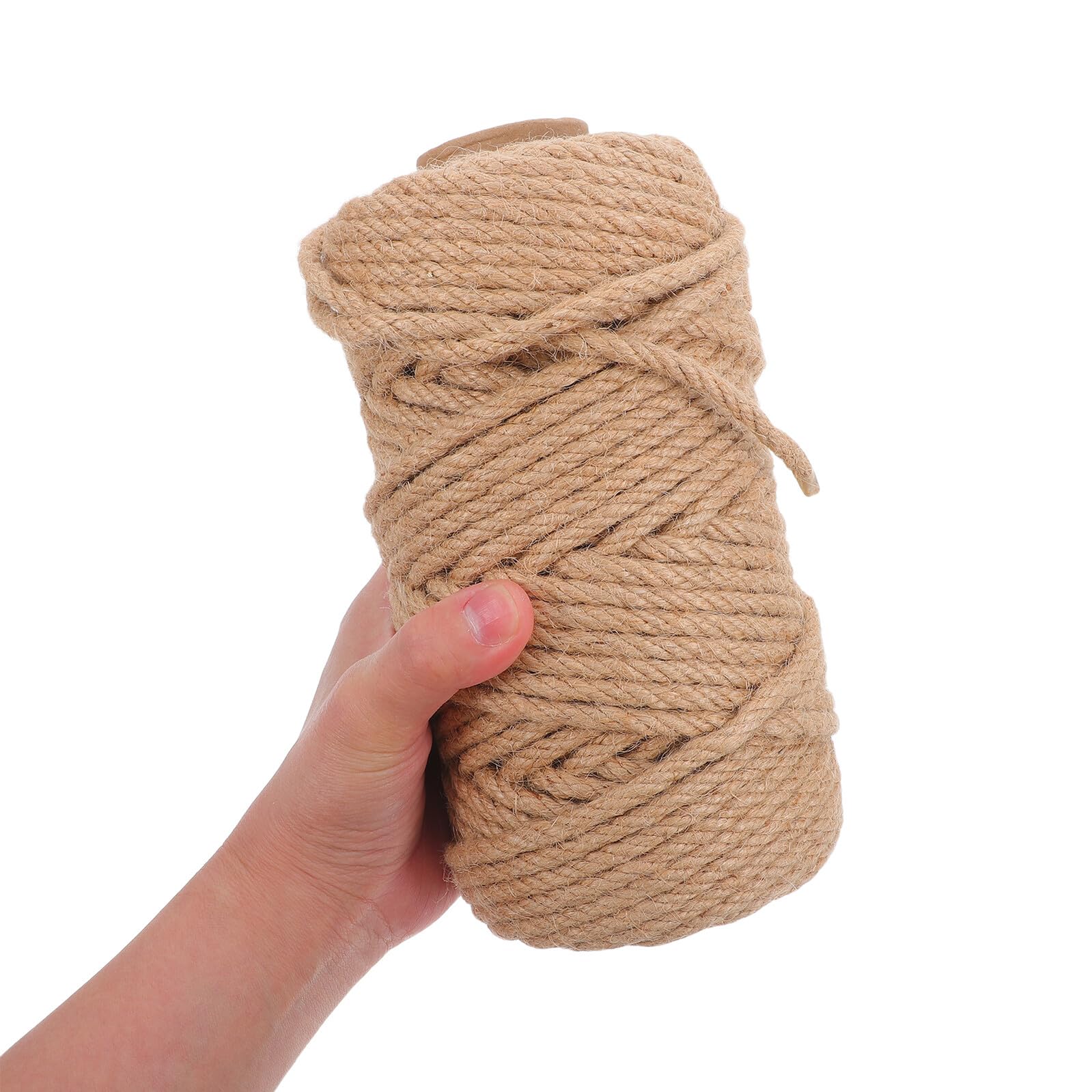 Veemoon Corda di Iuta Naturale Spessa 12mm 50m, Rotolo per Lavori Artigianali, Legatura Piante e Tiragraffi per Gatti, Resistente e Versatile per Giardino e Decorazioni Rustiche
