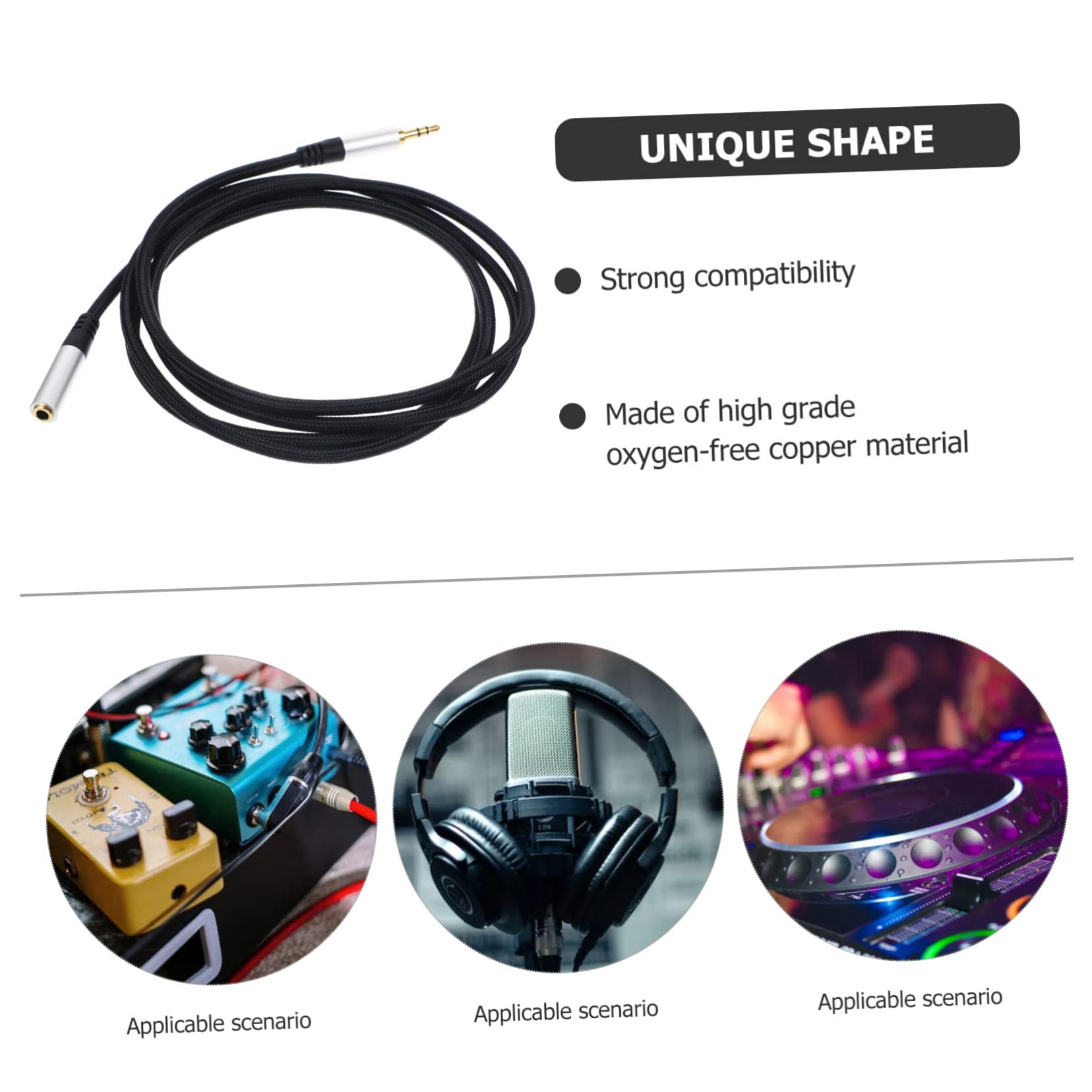 DOITOOL Cable De Extensión De Audio De 3 5 Mm Y 1 5 M De Instalación Simplificada 5 Unidades Para Teléfono Portátil Tableta Reproductor De Mp3 Y Audio De Coche.