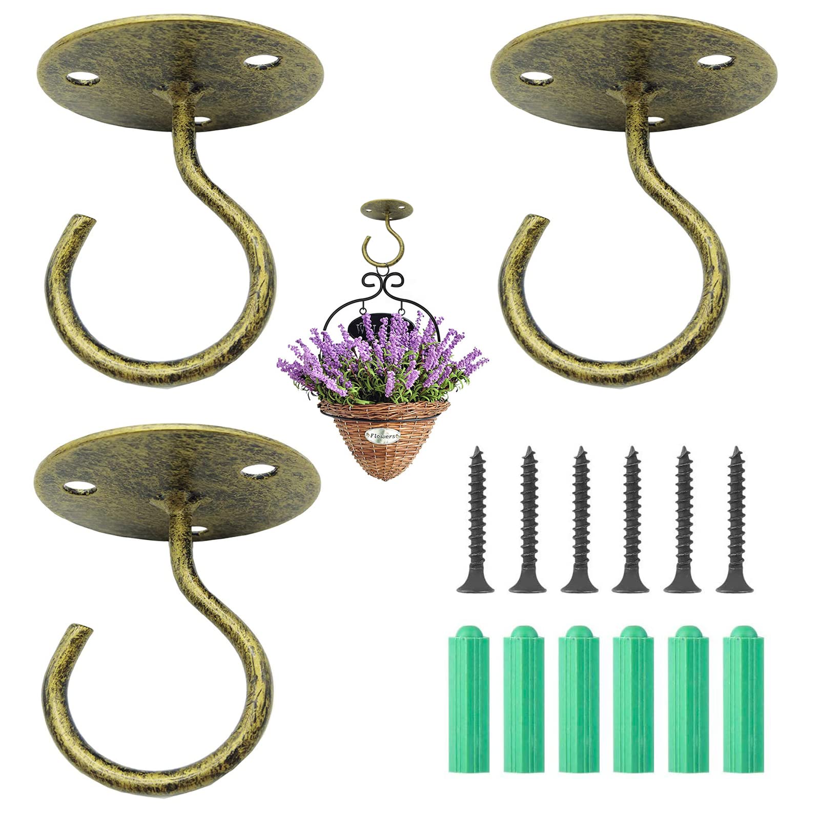 Lot De 20 Crochets À Visser Noirs - Petits Crochets À Visser En Acier Inoxydable - Vis À Œillets