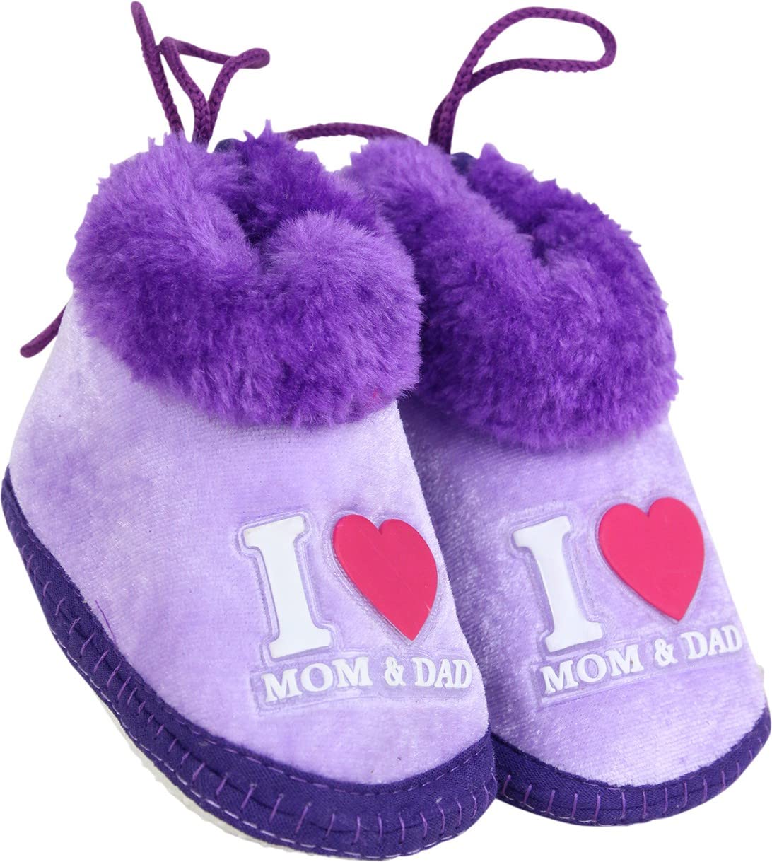 6 To 12 Months I Love Mom And Dad Print Baby Booties-image-36