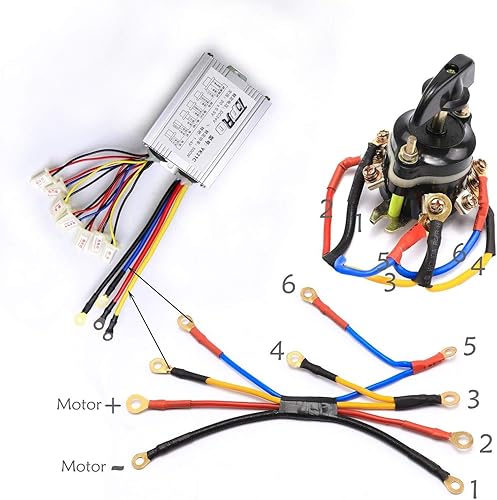 Miniatura 2 de 24V 500W cepillado controlador de velocidad reversa Swith alambre Scooter E-bici ATV Go Cart