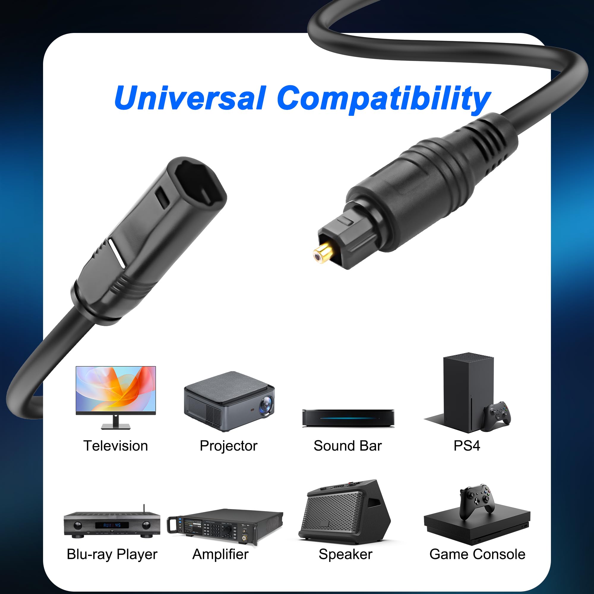 Cavo Ottico Prolunga Toslink Maschio-Femmina 2m | Estensione Audio Digitale Per Soundbar TV Subwoofer - Foto 2