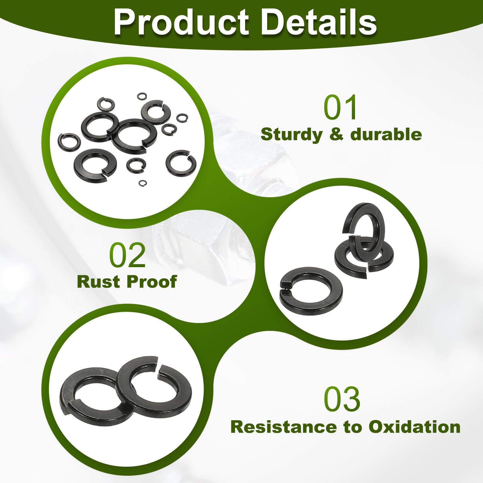 PATIKIL #10 Lock Washers - Image 3