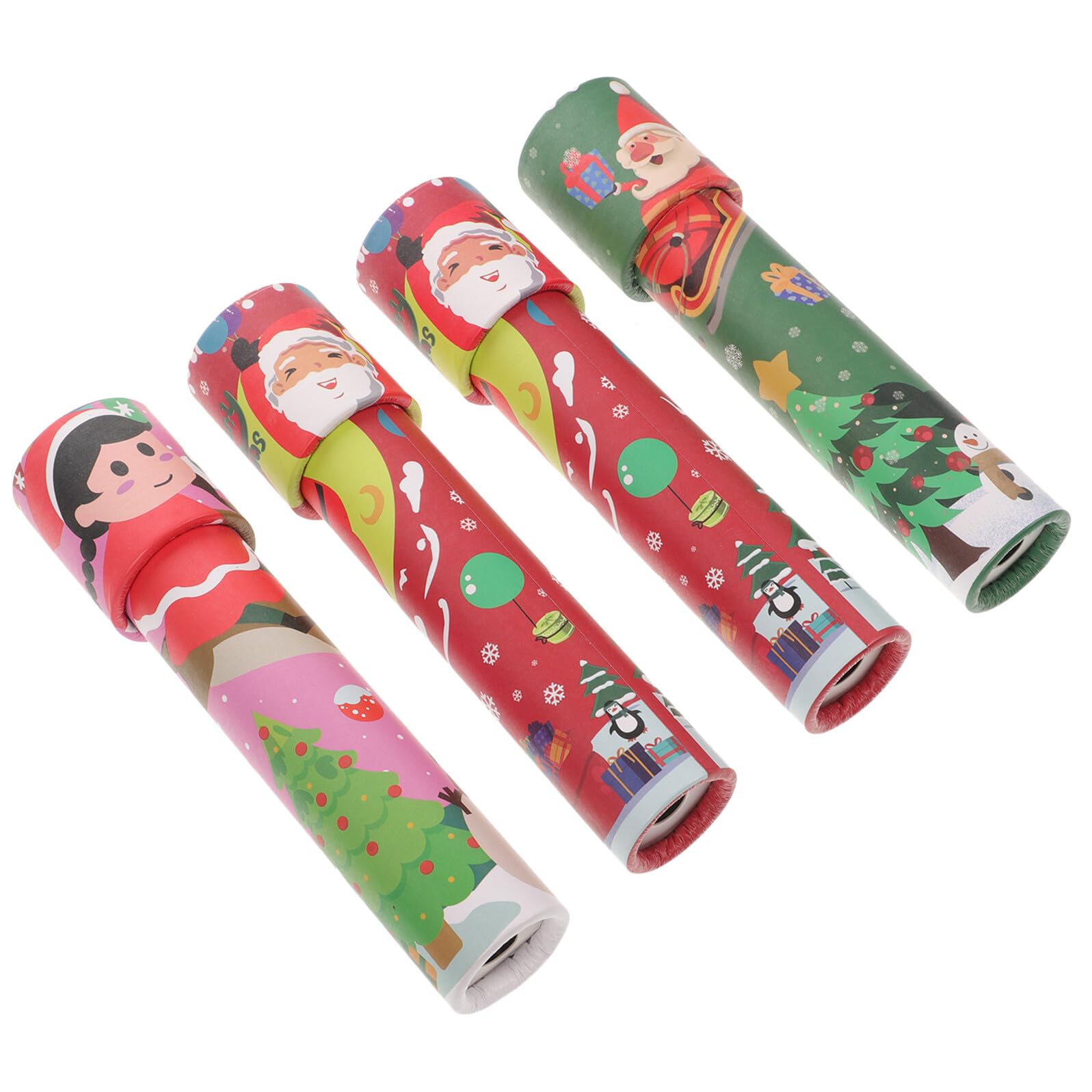 WEKAMOS 4PCS Christmas Kaleidoscope for, Creative Multi-Faceted Educational Party Favors, Vintage Decorative Kaleidoscopes Suitable for ’s Holiday Assorted style
