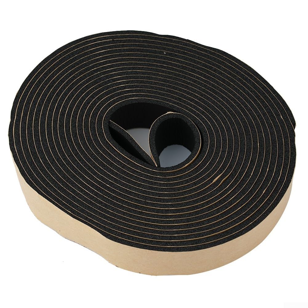 Burlete de sellado de vidrio para puerta lateral de coche de 5 m para lado delantero y trasero, tira de sellado de espuma con cinta M de doble cara, 20 mm x 5 m x 3 mm,