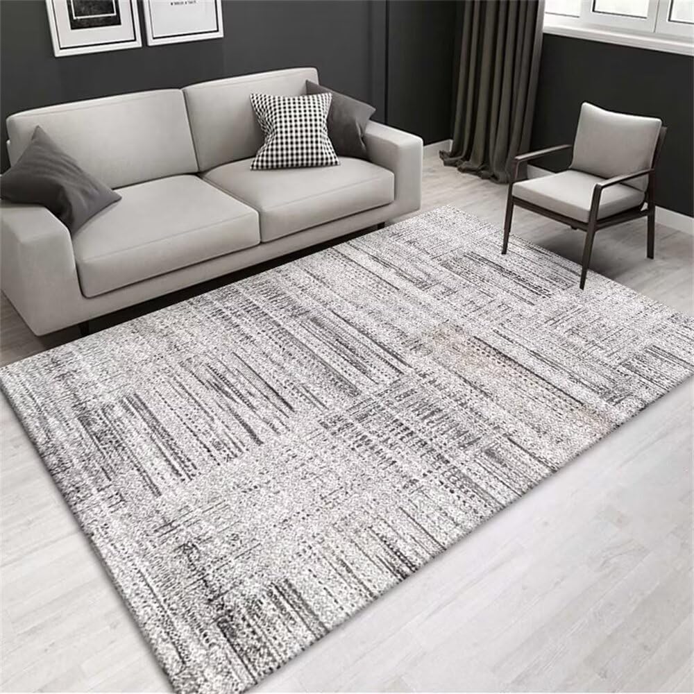Tapis de chambre multi-taille lavable et résistant gris