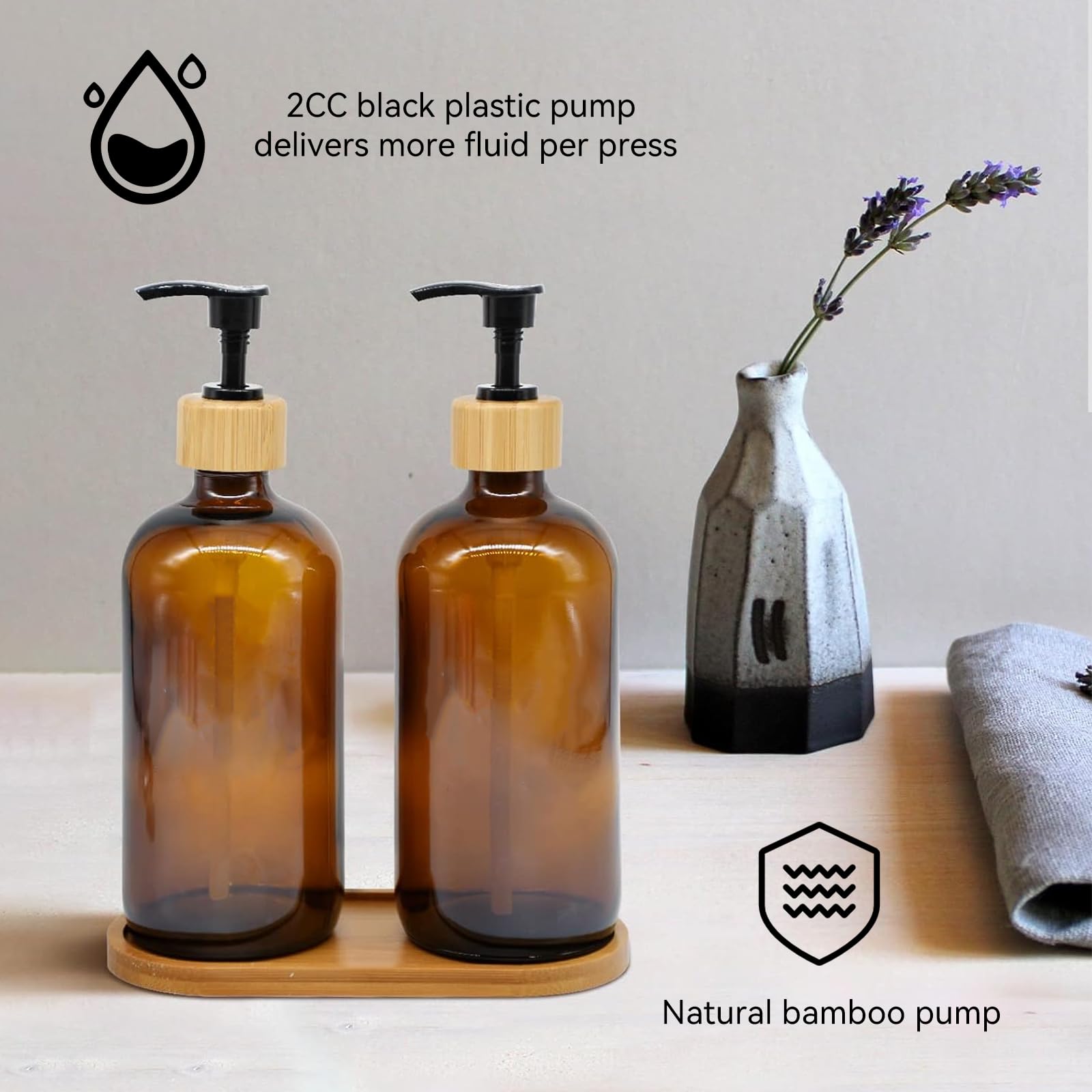GCCL 4 Pack 500 ml zeeppompflesdispenser, lege plastic lotion, vaatzeep
