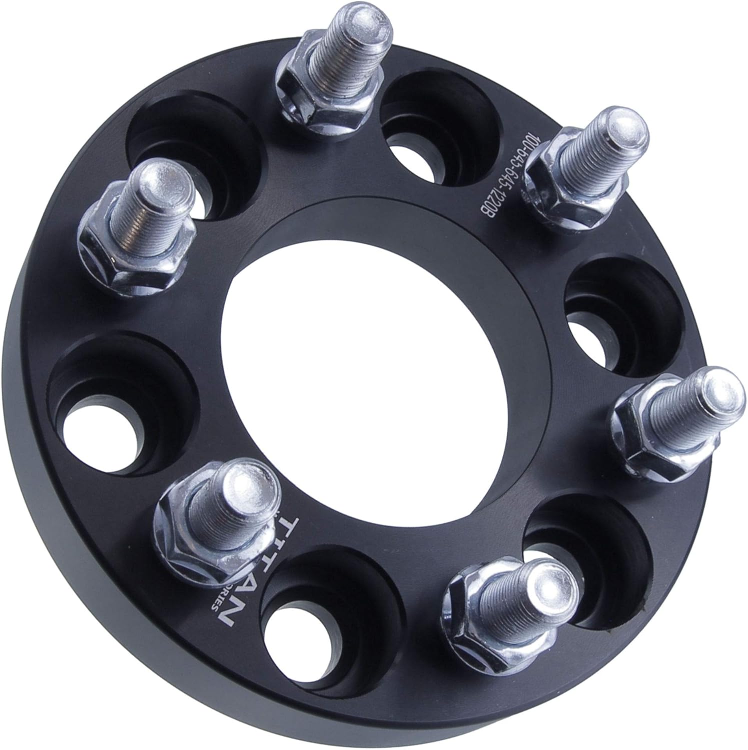 1" 6x4.5 Hubcentric Wheel Spacers - Fits Nissan Frontier Pathfinder Xterra - 1 Inch (25mm), 6x114.3, 66.1mm Hub, 12x1.25 Studs - Set of 4 - Black