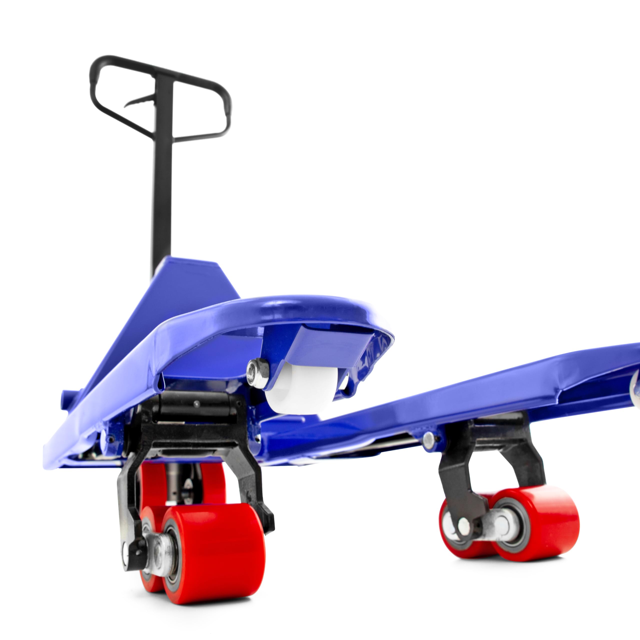 Pallit Transpalette COMPACT-P | Capacité de charge 2500 kg | longueur de fourche 800 mm | roues PU | transpalette court