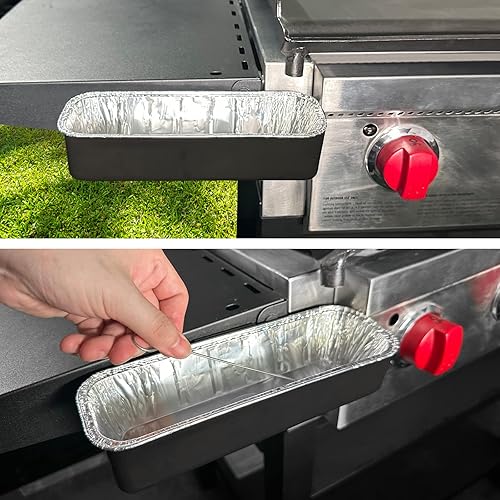 Miniatura 3 de Utheer Recogedor de grasa para parrillas de Camp Chef con 15 forros de bandeja de goteo de aluminio, forros desechables para tazas de grasa para