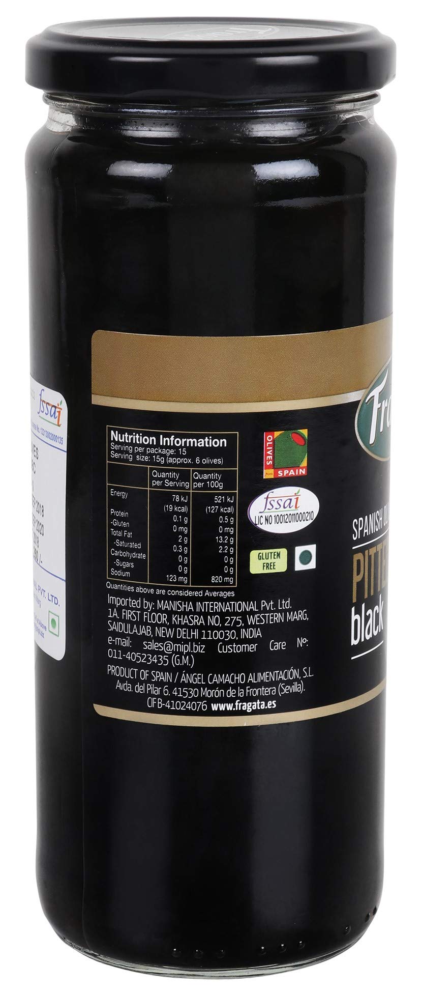 Fragata Pitted Black Olives 440g - Image 3 thumbnail