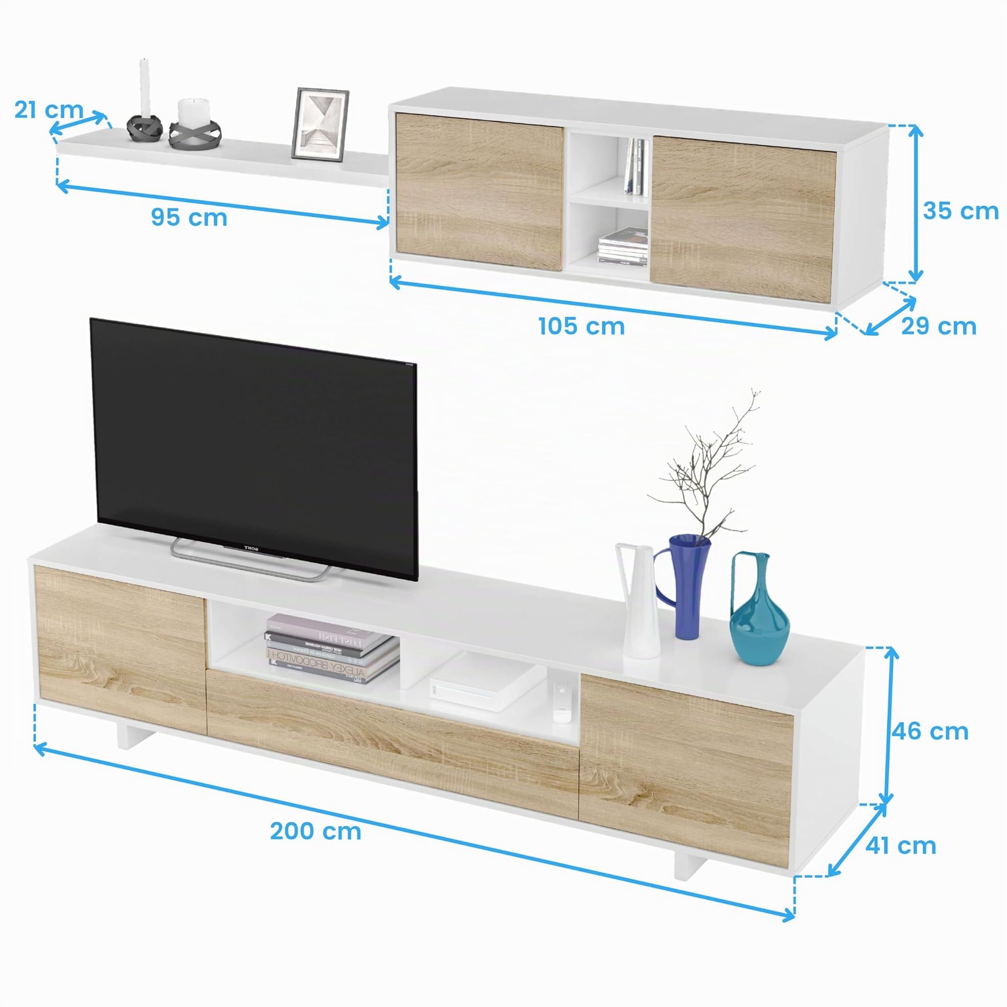 MUEBLES PITARCH | Cajonera de Oficinas Auxiliar de Despacho con 5 Cajones, Roble Cambrian, 71x40x43cm (Alto x Ancho x Fondo) Cajonera Baño, Colección Tibet