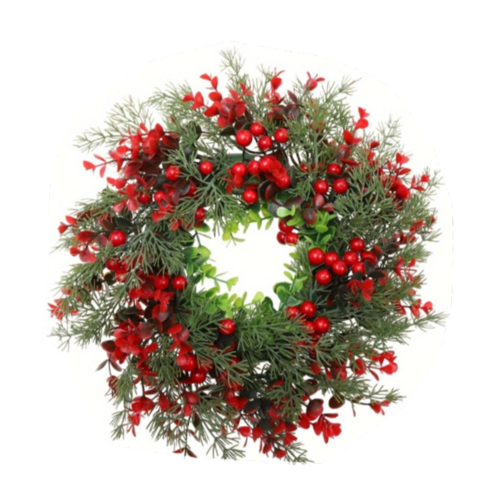 Amazon.co.jp: Oshhni クリスマスリース レッドベリーリース