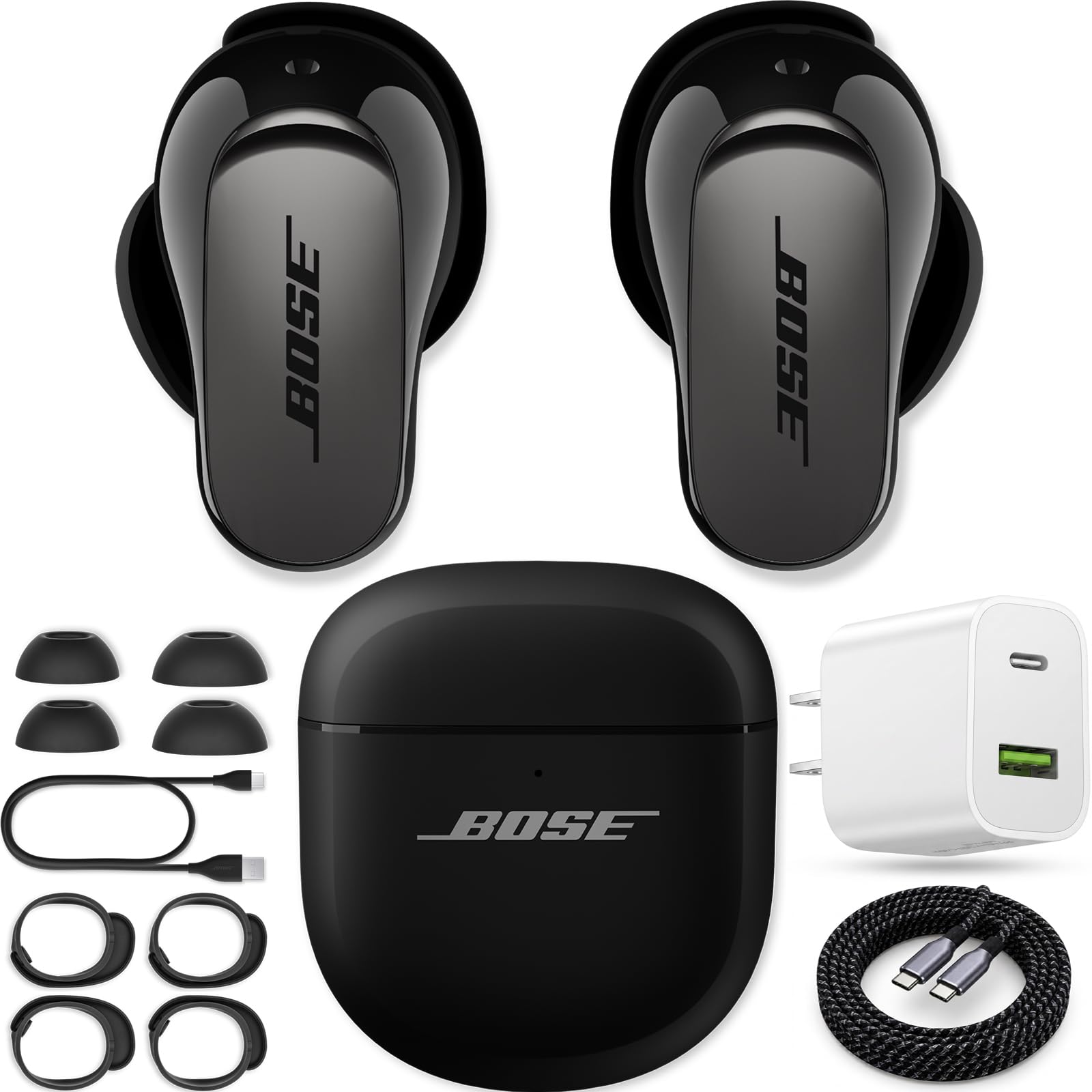 QuietComfort Ultra Earbuds 2nd Gen Wireless Headphones Power Bundle | Black, Active Noise…