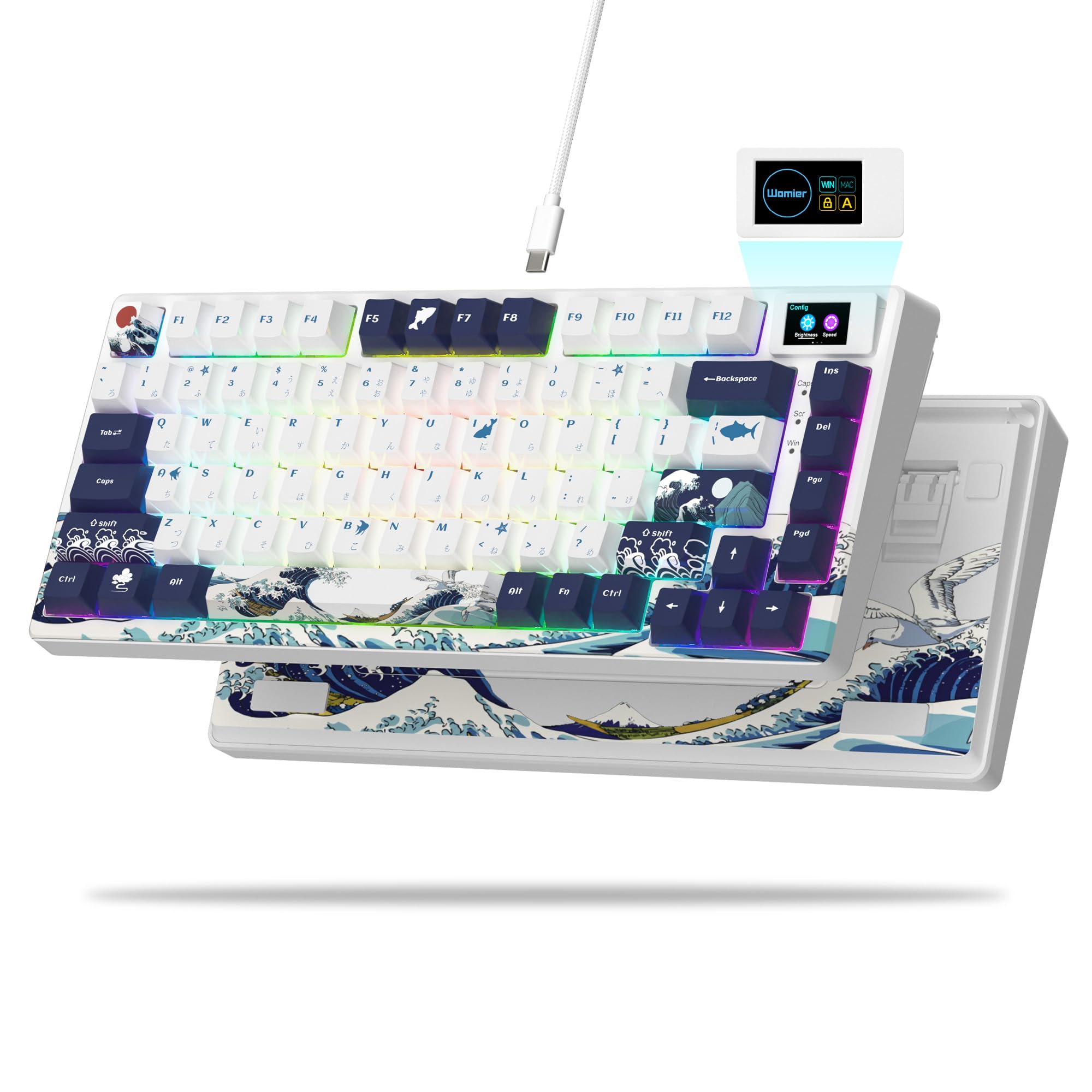 Amazon.co.jp: Womier ゲーミングキーボード 日本語配列 75