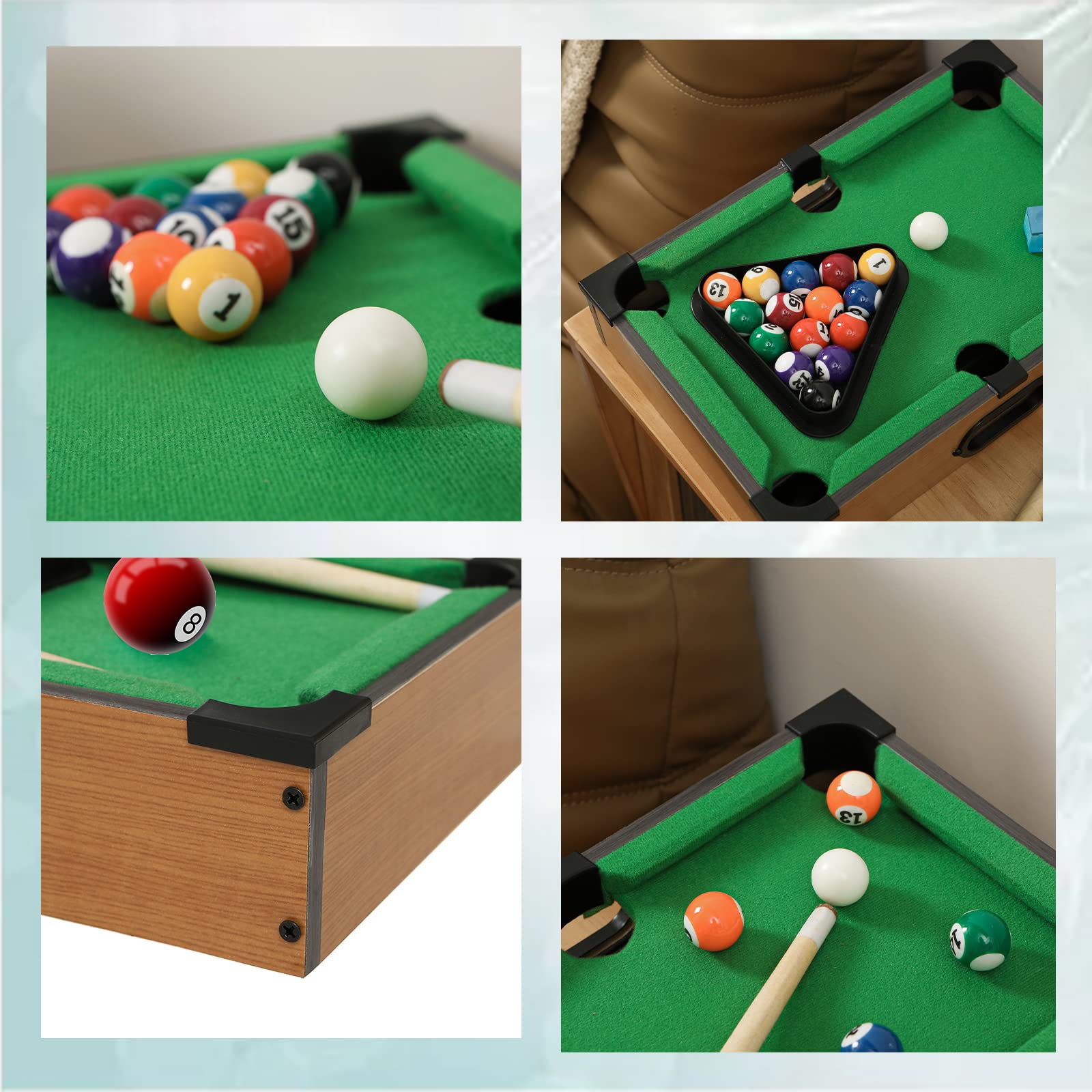 Mini mesa de billar de madera, juego de mesa para fiestas nocturnas familiares, regalo para amantes de los gatos