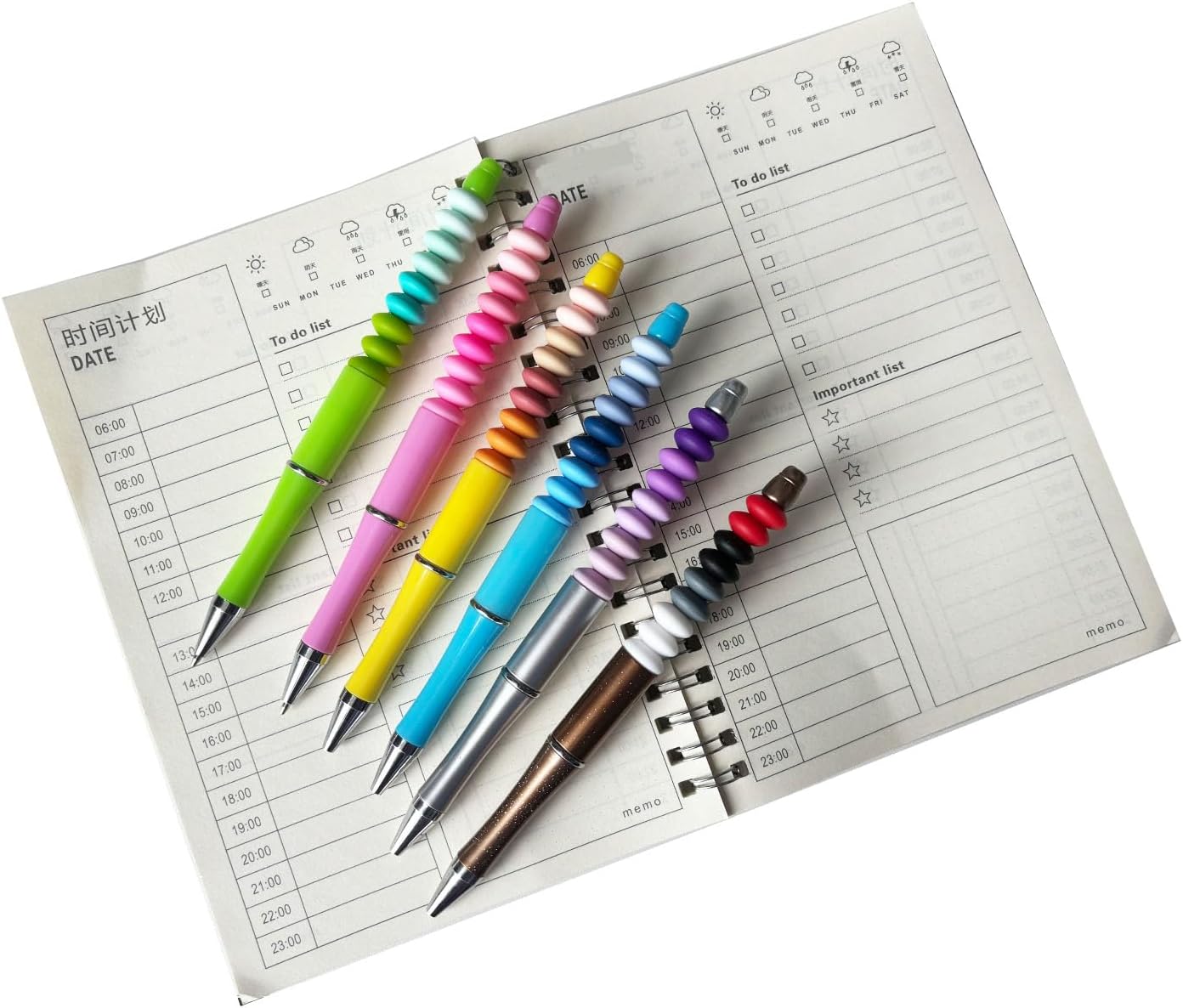 252Pcs Silicone Lentil Beads Kit,12mm Silicone Abacus Beads, Silicon Lentil Beads Bulk with 6 pcs Tassels Keychain Lanyard for Bracelet Keychain Making for Pen