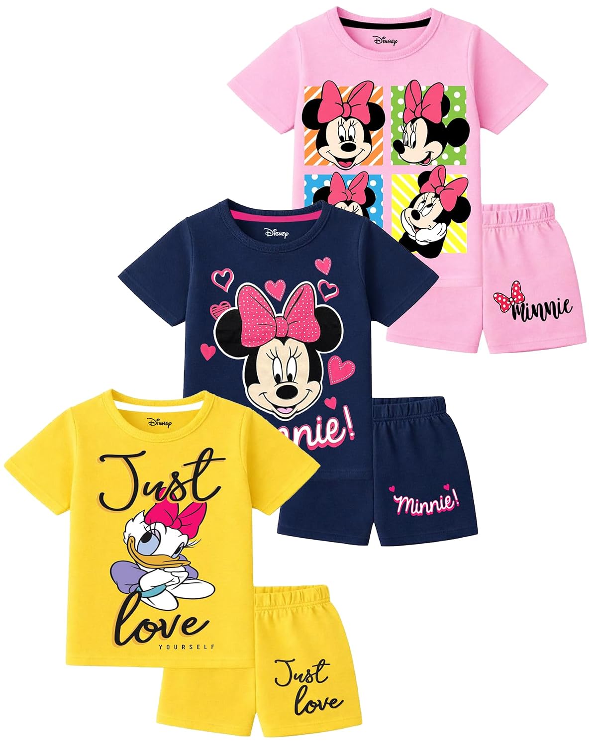 Kuchipoo © Disney Girls Regular Fit Cotton T-Shirts and Shorts Set - Pack of 3 - Review, Price and Buying Guide