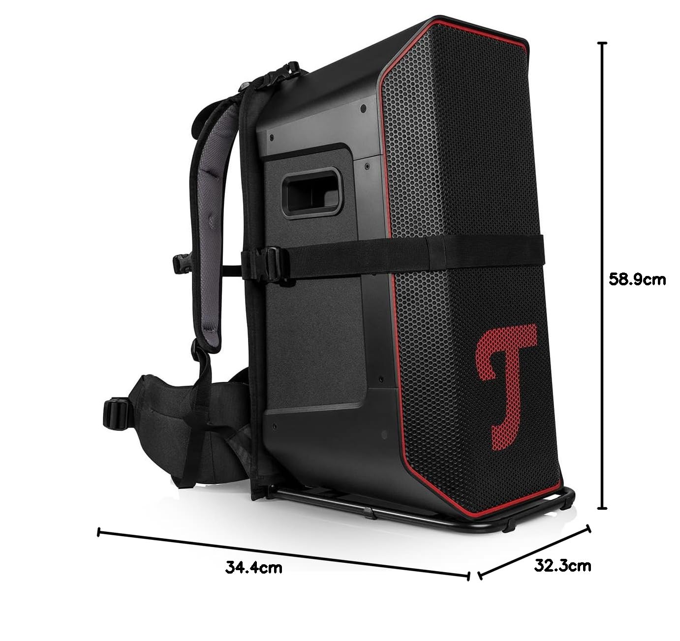 Teufel Rockster Air 2 - Enceinte Bluetooth Portable pour évènements - Jusqu'à 58 Heures de Batterie - Batterie Interchangeable - Fonction Banque d'alimentation