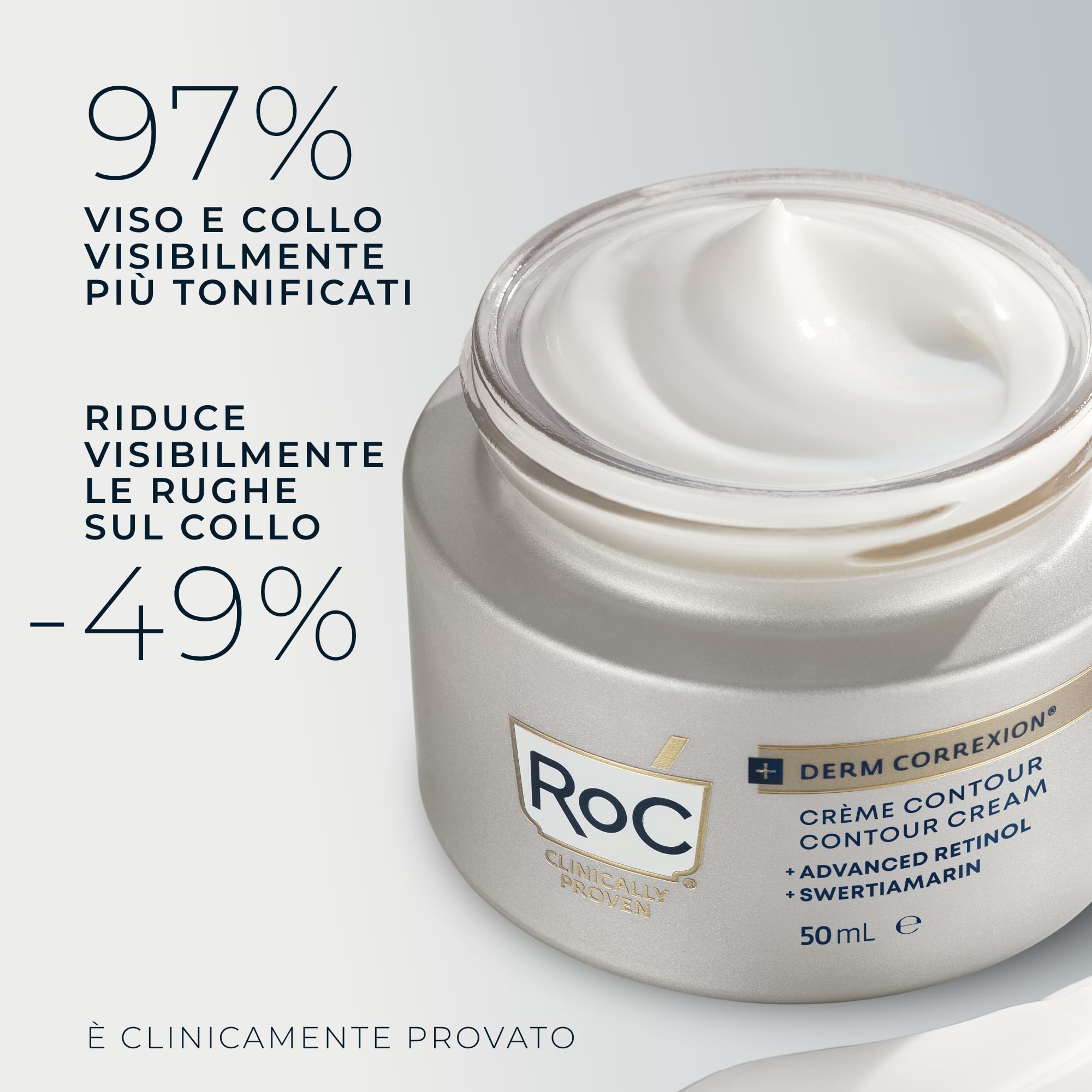 RoC Derm Correxion Contour Cream, con Retinolo e Swertiamarin, 50 mL