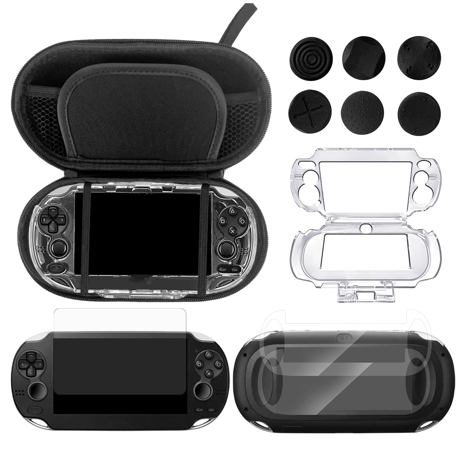 10-in-1 Accessories Kit for PS Vita 1000 - Carrying Case, Screen