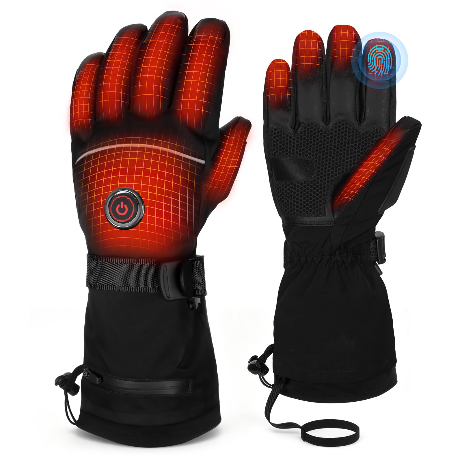 MRAWARM Beheizbare Handschuhe für Damen und Herren mit 6000mAh Akku