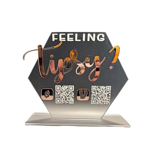 Miniatura 2 de Feeling Tipsy QR code Sign Scan to Pay Tips for Bartenders, Servers, Hair Stylists, Manicurists, Make Up Artists Virtual Tip Jar (2 QR CODES)