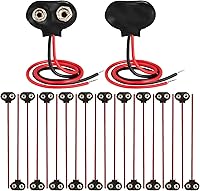 Vista 15 de CHANZON UL Wires 9 V Conector de batería Arduino Power Clip de cuero con centro positivo 0.083 in x 0.217 in Macho 5 Pack Jack T-Type para Arduino