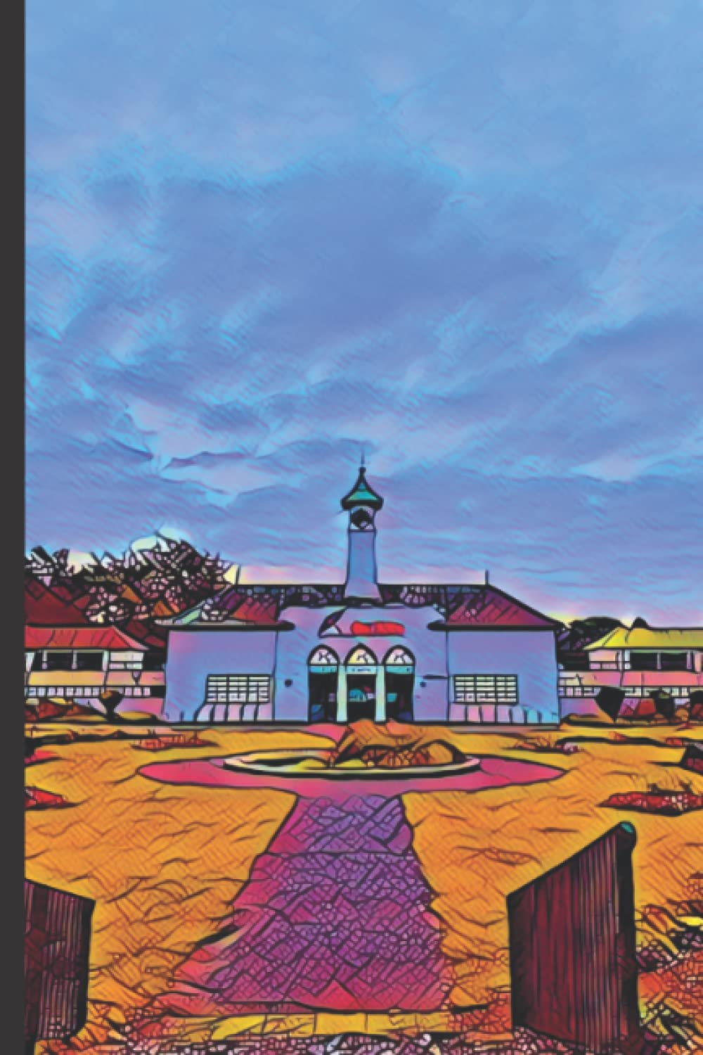 Peterborough Lido 6x9" Notebook/Journal (squares design): Iconic places of Peterborough blank lined notebook / journal in paperback (6x9")