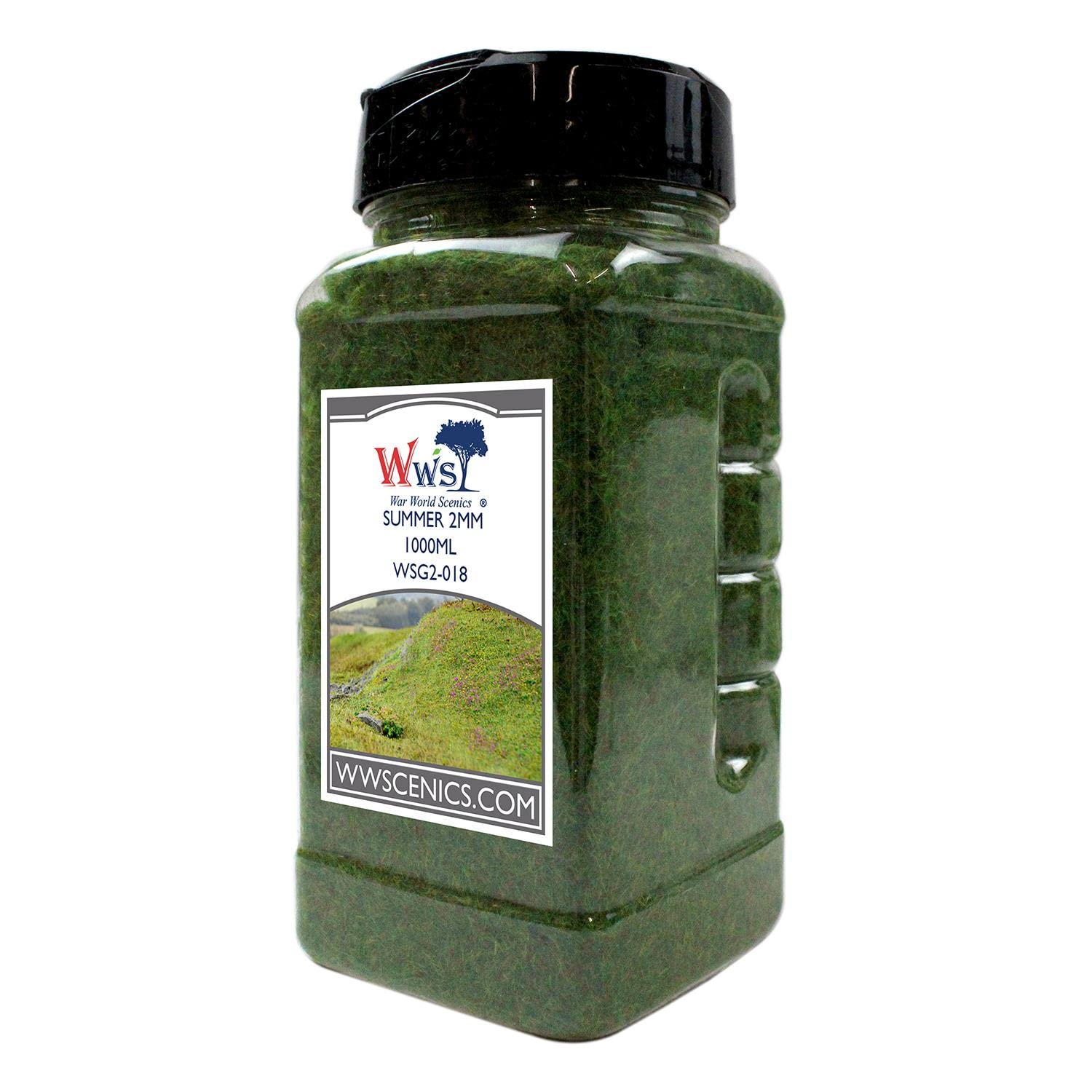 WWS War World Scenics WWScenics | 2mm Summer Static Grass | 1000ml Can | WSG2-018 | Realistic Model Scenery Material