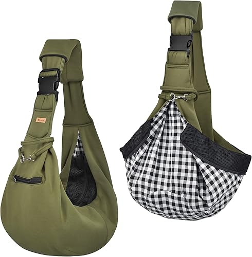 Miniatura 6 de CUBY Transportador para perros y gatos  Bolsa reversible de papoose para mascotas manos libres  Bolsa suave y diseño de bolsa  Adecuado para