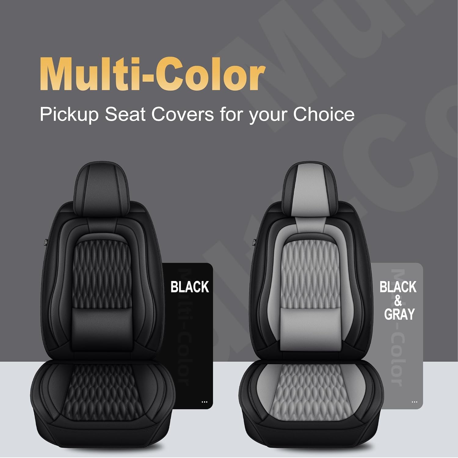 Toyota Tacoma 2024 2025 2026 Seat Covers Faux Leather Seat Covers Full Set Car Cushion Pick-up Double Cab SR,SR5,TRD Sport,TRD Off-Road,Fully Covered with Lumbar Support(Black, 5 Seats)