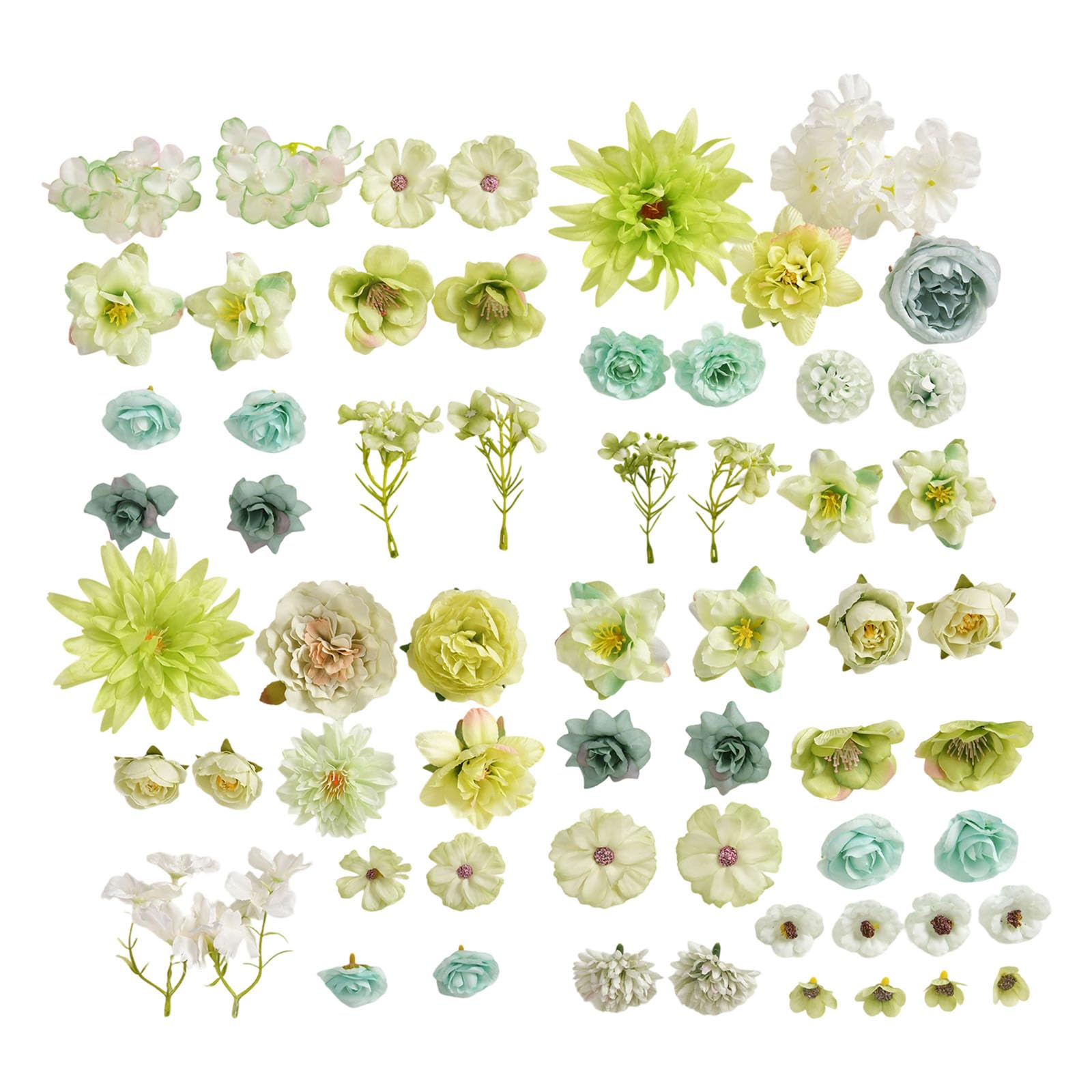 Xjdzineq 40/61Pcs Artificial Flower Buds 4-10cm Buds for Wedding Arrangements Photo Album Cake Top Decoration Accessories